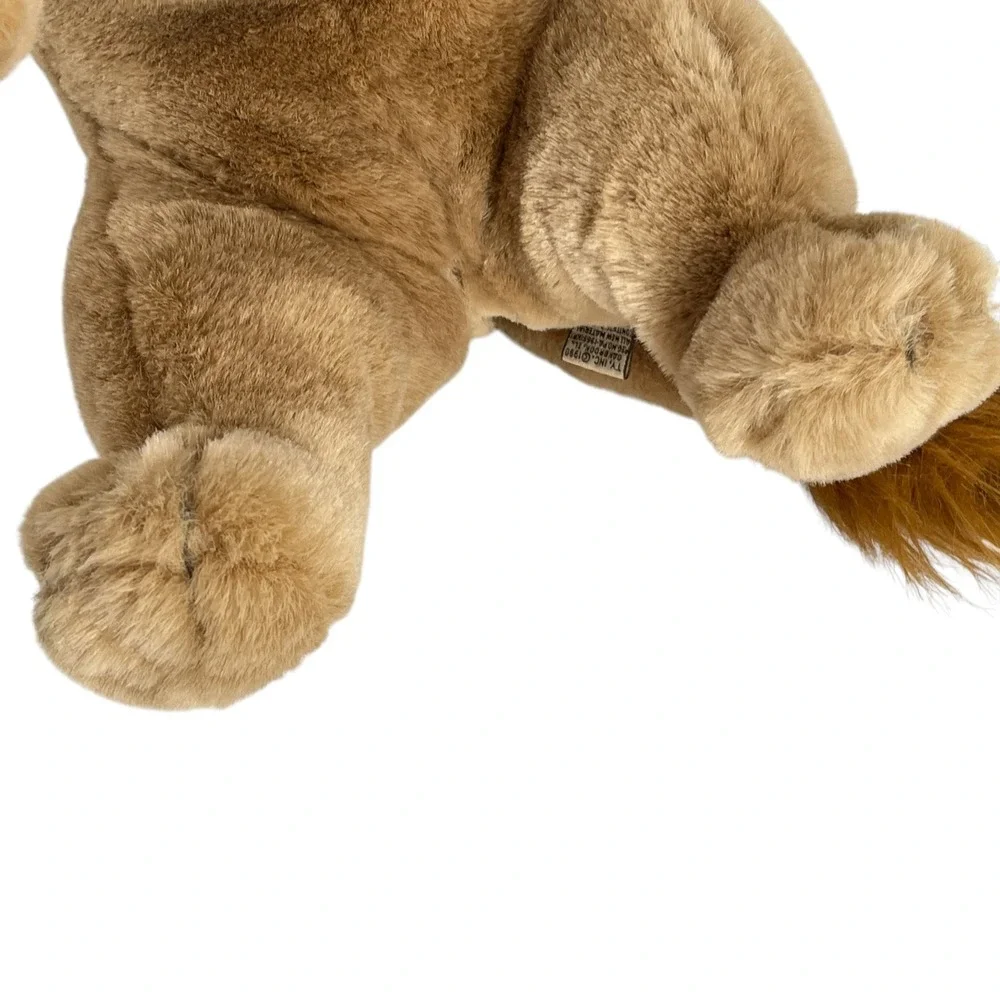 Vintage 1990 Ty Harris the Lion Plush Stuffed Animal Realistic Tan 15